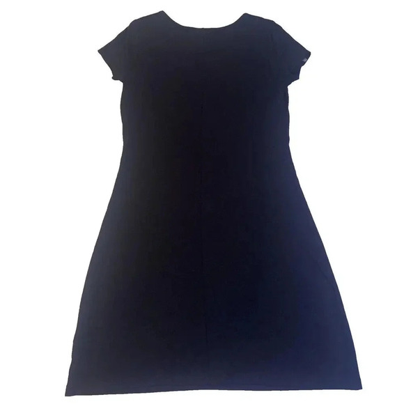 American Eagle Black T Shirt Crisscross Neck Detail Classic Dress NWT Women’s XS - Picture 2 of 10